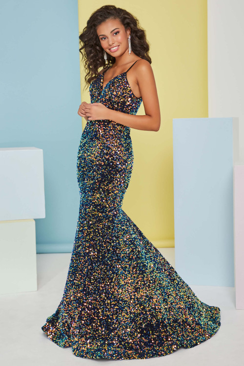 Mermaid / Trumpet Evening Gown Open Back Dress Formal Wedding Guest Court  Train Sleeveless V Neck Stretch Fabric with Bow(s) Ruffles 2024 2024 -  $155.99